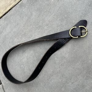 Black Leather Boho Belt